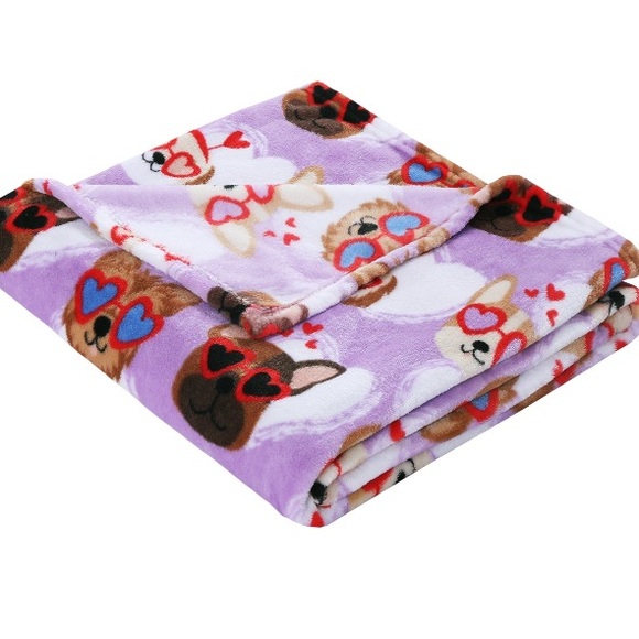 Bundle 2 NWT Valentines Day plush throws - Picture 6 of 11